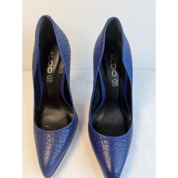 Aldo Kristina Size 7 Medium Blue Pumps Formal High Stiletto Heel Dressy Party - Picture 3 of 16